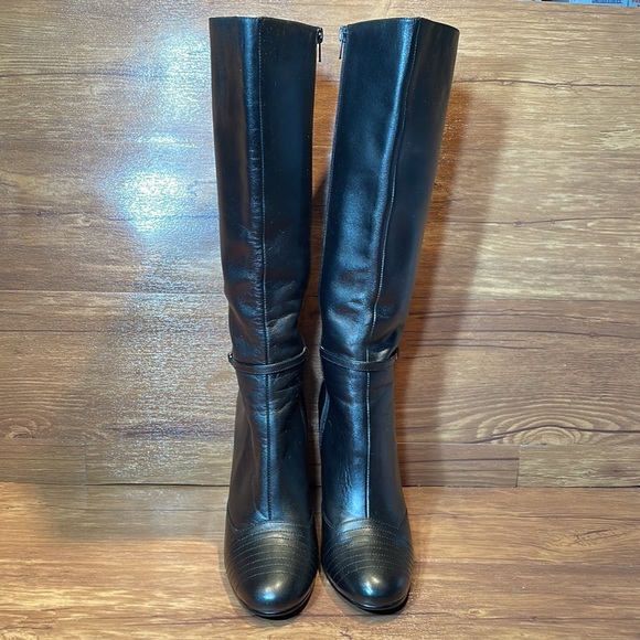 N.Y.L.A knee high leather heeled boots size 8.5 M - Picture 2 of 13